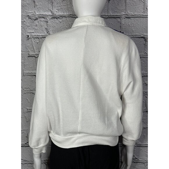 Vintage 80s Teddi Womens S/M  Color Block Padded Shoulder Top Pullover Retro - Picture 6 of 8